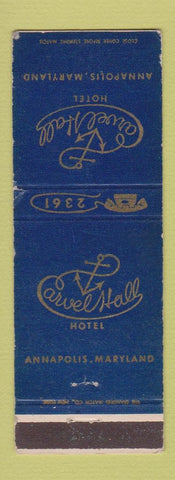 Matchbook Cover - Carvel Hall Hotel Annapolis MD WEAR