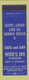 Matchbook Cover - Wing's Cafe Madison WI