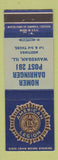 Matchbook Cover - American Legion Homer Dahringer Post 281 Waukegan IL