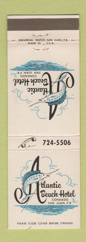 Matchbook Cover - Atlantic Beach Hotel Condado San Juan Puerto Rico