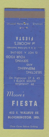 Matchbook Cover - Moore's Fiesta Restaurant Bloomington IN