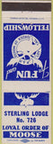 Matchbook Cover - Matchbook Cover Moose Lodge Sterling IL