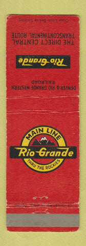 Matchbook Cover - Rio Grande Railroad WEAR