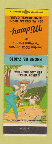 Matchbook Cover - Midway Long Beach CA bar hillbilly