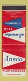 Matchbook Cover - Ansco Film Cameras Binghamton NY