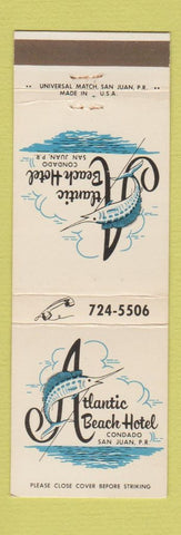 Matchbook Cover - Atlantic Beach Hotel Condado San Juan Puerto Rico