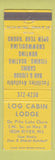 Matchbook Cover - Log Cabin Lodge Iron River WI WORN