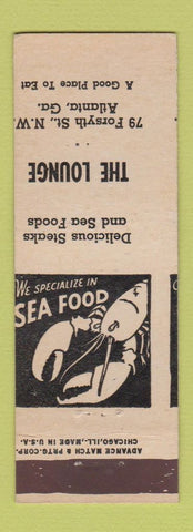 Matchbook Cover - The Lounge Atlanta GA ADVANCE MISCUT