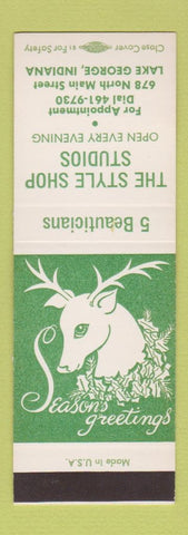 Matchbook Cover - Style Shop Studio Lake George IN Christmas SAMPLE
