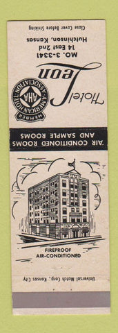 Matchbook Cover - Hotel Leon Hutchinson KS