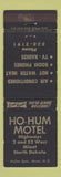 Matchbook Cover - Ho Hum Motel Minot ND