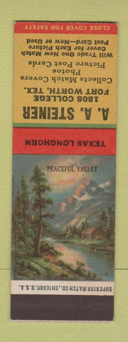 Matchbook Cover - AA Steiner Match Collector Fort Worth TX SAMPLE