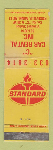 Matchbook Cover - C Car Rental Standard oil gas Roseville MN WEAR
