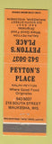 Matchbook Cover - Peyton's Place Waukesha WI