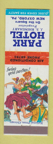 Matchbook Cover - Park Hotel New Oxford PA hillbilly