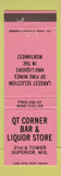 Matchbook Cover - QT Corner Bar Liquor Superior WI