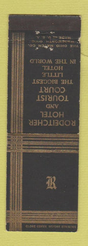 Matchbook Cover - Rodeitcher Hotel  Freeland MI