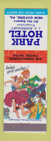 Matchbook Cover - Park Hotel New Oxford PA hillbilly