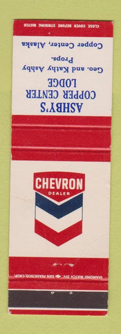 Matchbook Cover - Chevron oil gas Ashby's Copper Center AK