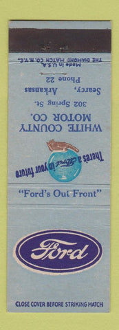 Matchbook Cover - White County Motors Ford Searcy AR low phone #