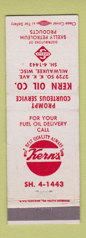 Matchbook Cover - Kern Oil Skelly gas Milwaukee WI WEAR