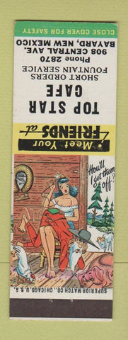 Matchbook Cover - Top Star Cafe Bayard NM hillbilly