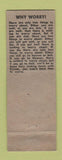 Matchbook Cover - Sandwich Shop Bethlehem PA