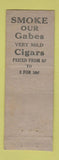Matchbook Cover - Juan De Fuca Cigars San Francisco CA BOBTAIL WORN