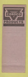 Matchbook Cover - Carlsbad Auto NM low phone # Ford V8 Conoco oil gas