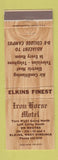 Matchbook Cover - Iron Horse Motel Elkins WV