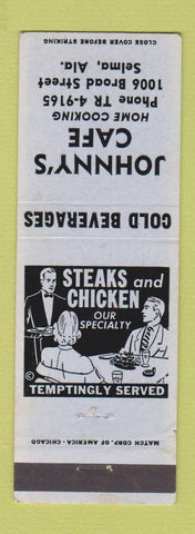 Matchbook Cover - Johnny's Cafe Selma AL