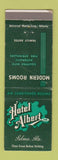 Matchbook Cover - Hotel Albert Selma AL WEAR