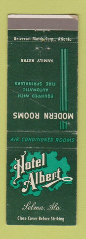 Matchbook Cover - Hotel Albert Selma AL WEAR