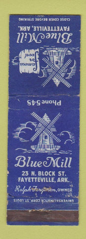 Matchbook Cover - Blue Mill Fayetteville AR low phone # WORN