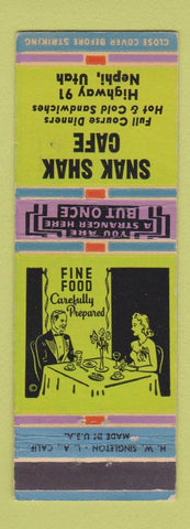 Matchbook Cover - Snak Shak Cafe Nephi UT