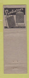 Matchbook Cover - Englewood Welding Radiator Englewood Colorado WEAR