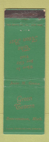 Matchbook Cover - Green Tavern Roscommon MI WEAR
