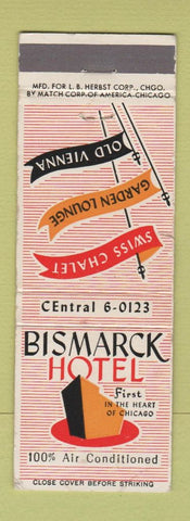 Matchbook Cover - Bismarck Hotel Chicago IL WEAR