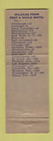 Matchbook Cover - Rest a While Motel Oakdale PA pinup WEAR
