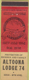 Matchbook Cover - Matchbook Cover Moose Lodge Altoona PA