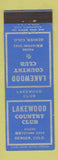 Matchbook Cover - Lakewood Country Club Colorado