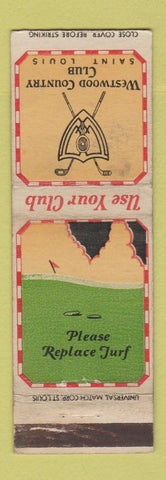 Matchbook Cover - Westwood Country Club St Louis MO WEAR