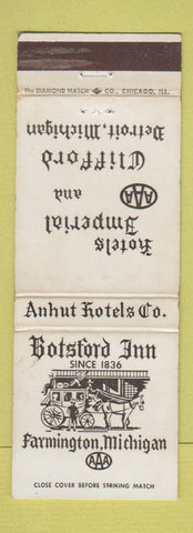 Matchbook Cover - Botsford Inn Farmington MI WEAR