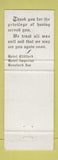 Matchbook Cover - Botsford Inn Farmington MI WEAR
