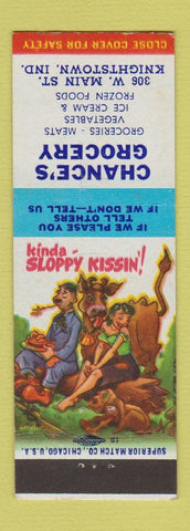 Matchbook Cover - Chance's Grocery Knightstown IN hillbilly
