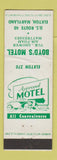Matchbook Cover - Boyd's Motel Elkton MD WORN