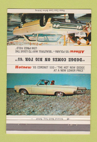 Matchbook Cover - 1965 Dodge Polara East Cleveland OH 40 Strike