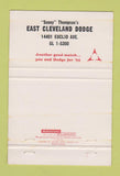 Matchbook Cover - 1965 Dodge Polara East Cleveland OH 40 Strike