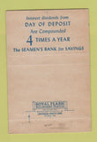 Matchbook Cover - Seamen's Bank Savings 1954 New York City 40 Strike