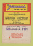Matchbook Cover - Famous Cleaners Detroit? MI 40 Strike